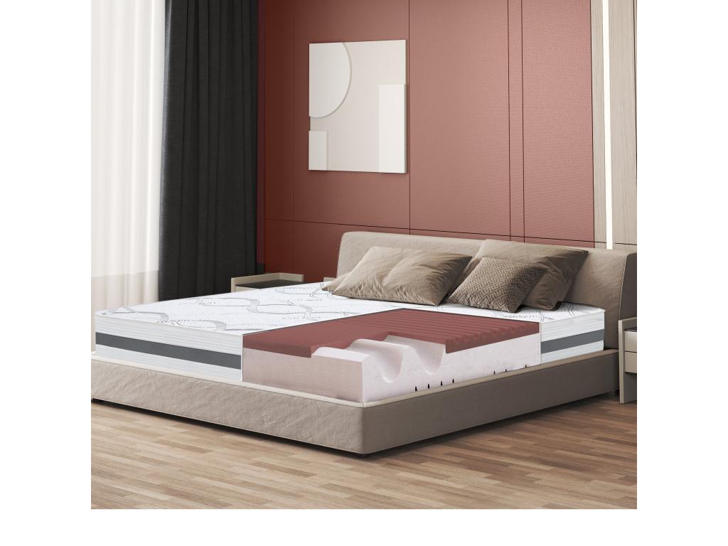 Matelas Simple 90x195 à mémoire de forme - Qualité Premium - Hauteur 27 cm - Fabriqué en Italie RNML53259