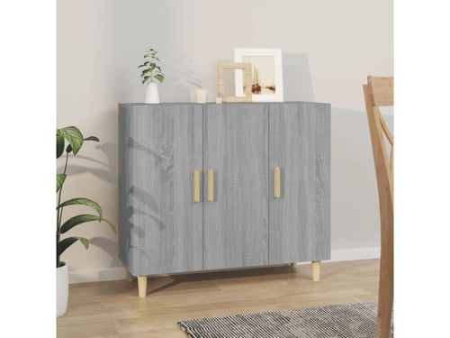 Buffet Decohaute gris 90x34x80 cm bois d'ingénierie DSBL49637