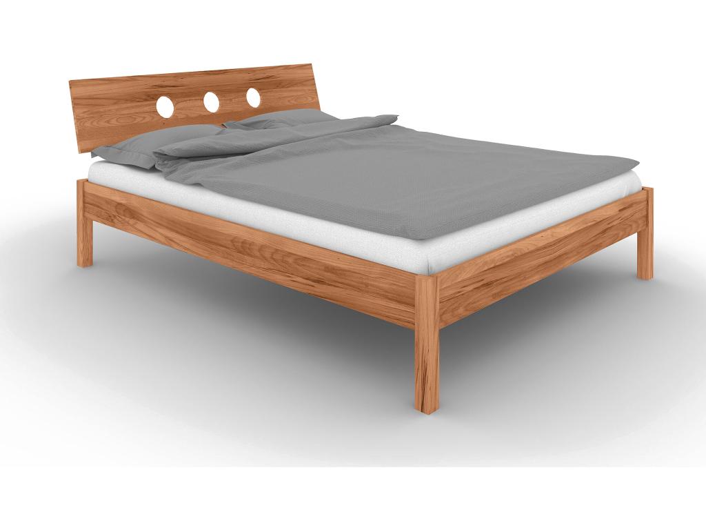 VENTO - Lit avec tête de lit en bois de coeur de hêtre huilé naturel 180x200 VINF70147