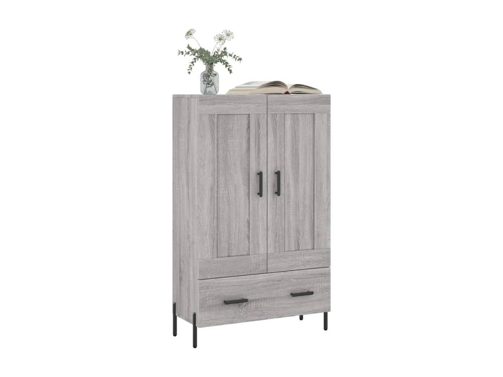 Buffet haut Chicyla gris 69,5x31x115 cm bois d'ingénierie BZSC05689