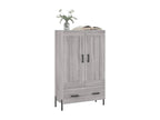 Buffet haut Chicyla gris 69,5x31x115 cm bois d'ingénierie BZSC05689