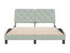 Cadre de lit avec tête de lit Gris clair 140x190 cm Velours CLZL87625