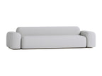 Canapé Droit Contemporain Max 4 Places en Tissu Gris Clair ZBCO88370