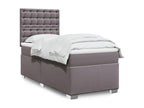 Sommier à Chicyla de lit avec matelas Gris 80x200 cm Similicuir FRZH55557