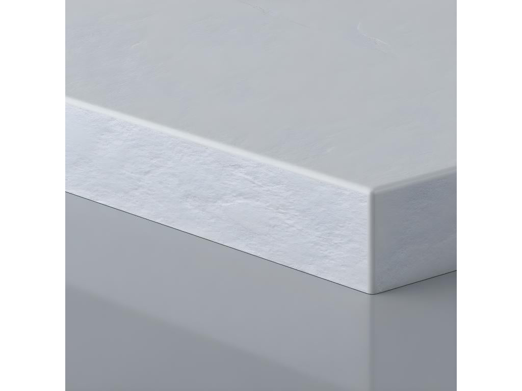 Receveur de douche 90x90 cm extra plat PURE en résine surface ardoisée blanc Grille inox ZUXU34004