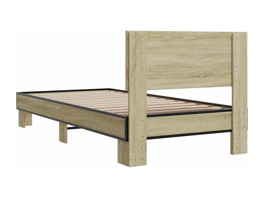 Cadre de lit sans matelas chêne Decohaute 75x190 cm BSGN72187