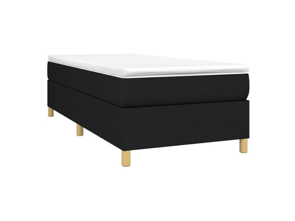 Sommier à décohaute de lit et matelas Noir 80x200 Tissu SQFW22215