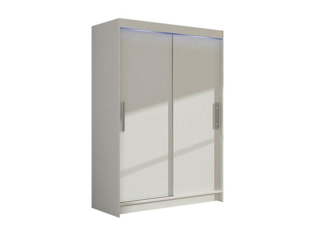 Armoire Decohaute 117 Blanc 200x120x58cm Portes d'armoire Glissement PJTM65359