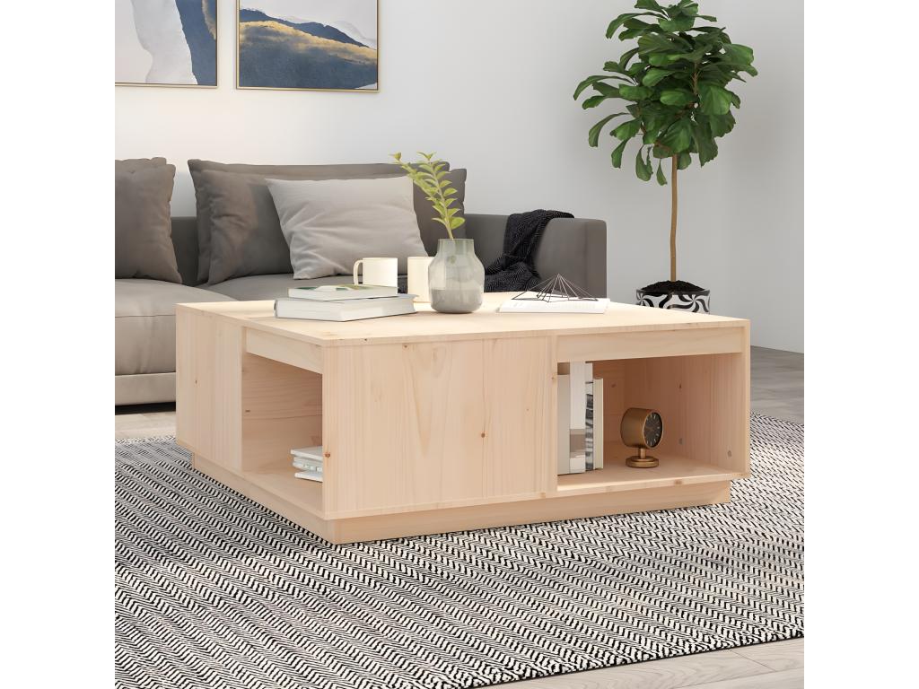 Table basse 100x101x40,5 cm Bois massif de pin FCRS49970