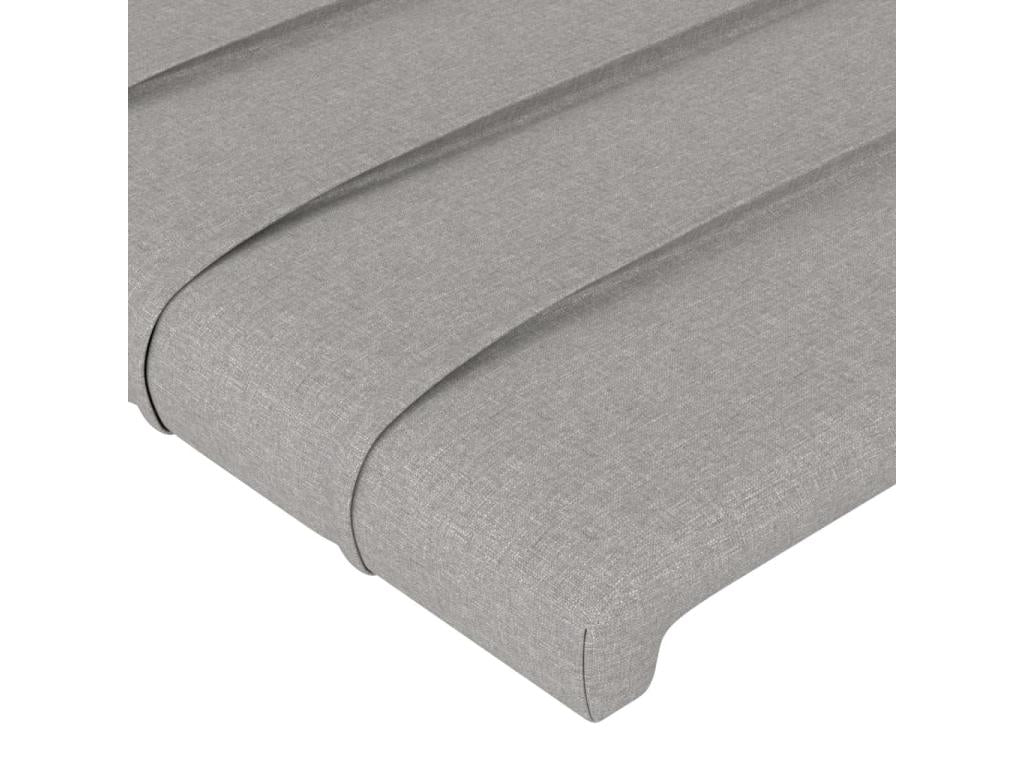 Tête de lit à LED Gris clair 163x16x78/88 cm Tissu UPIA24565