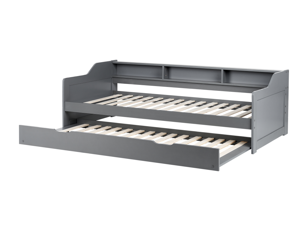 Lit gigogne Bois Decohaute 90x200 cm Gris XLMU48434