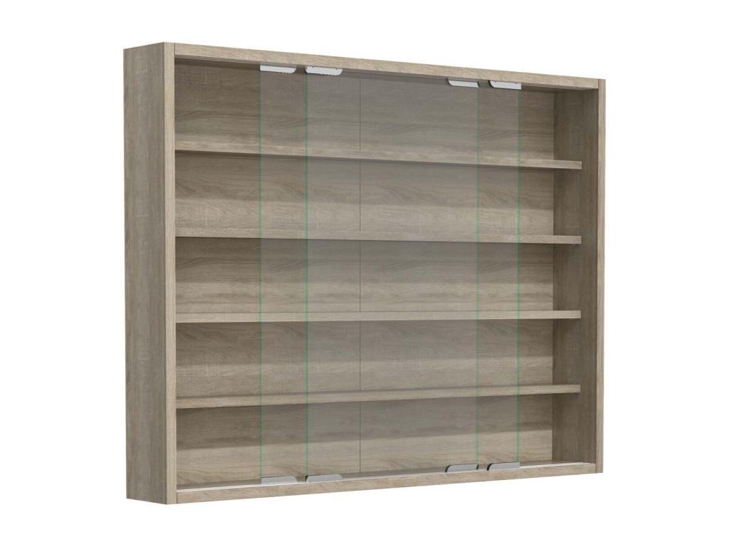 Domopure bois verre vitrine murale vitrine collecteur déco vitrine Agisa L chêne Domopure TJTI21948