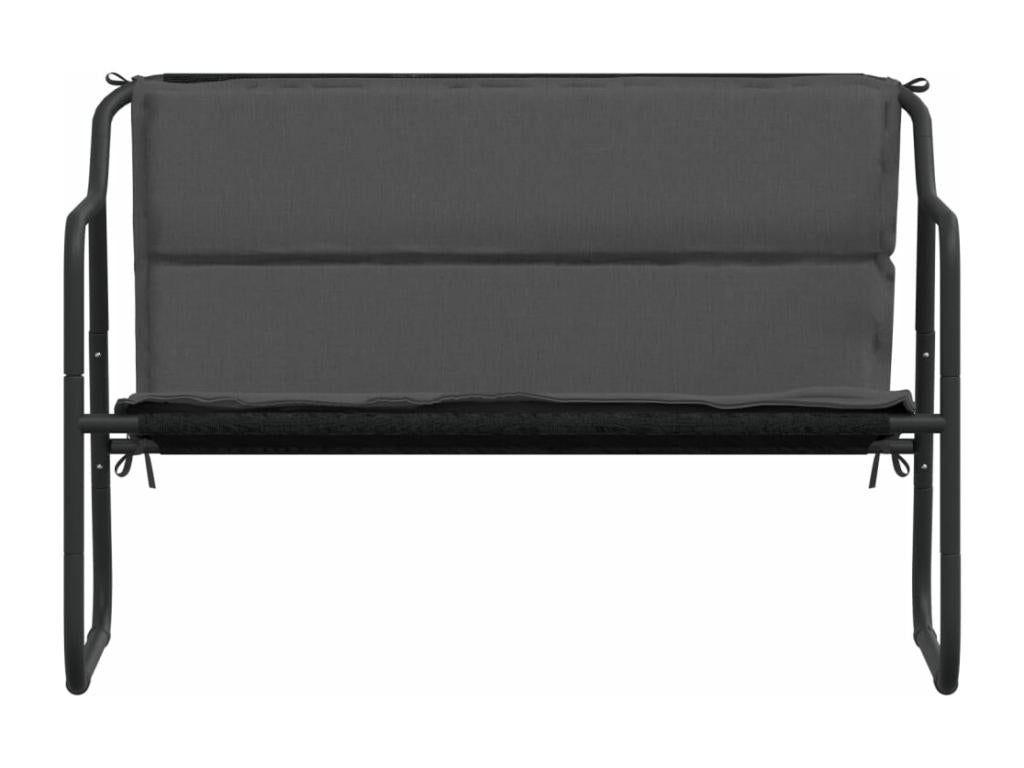 Banc de jardin à 2 places avec coussin acier anthracite EAAC03379