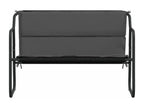 Banc de jardin à 2 places avec coussin acier anthracite EAAC03379