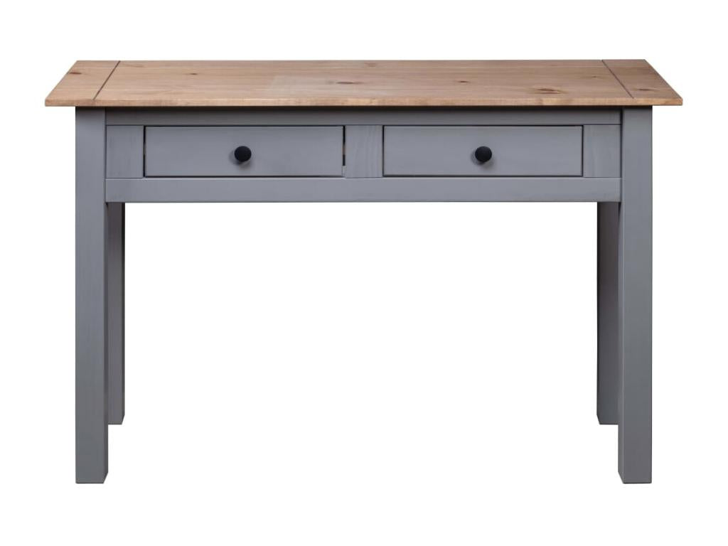 Table console Gris 110x40x72 cm Pin solide Gamme Domopure EQKP12266