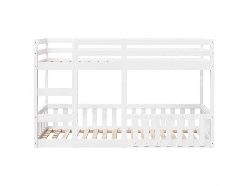 Lit superposé Blanc 80x200 cm Bois de pin massif VBVW06306