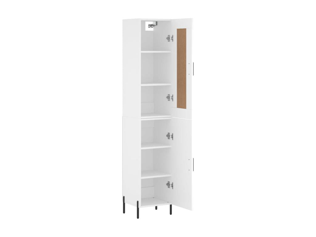Buffet haut Blanc 34,5x34x180 cm Bois d'ingénierie OPQB74458