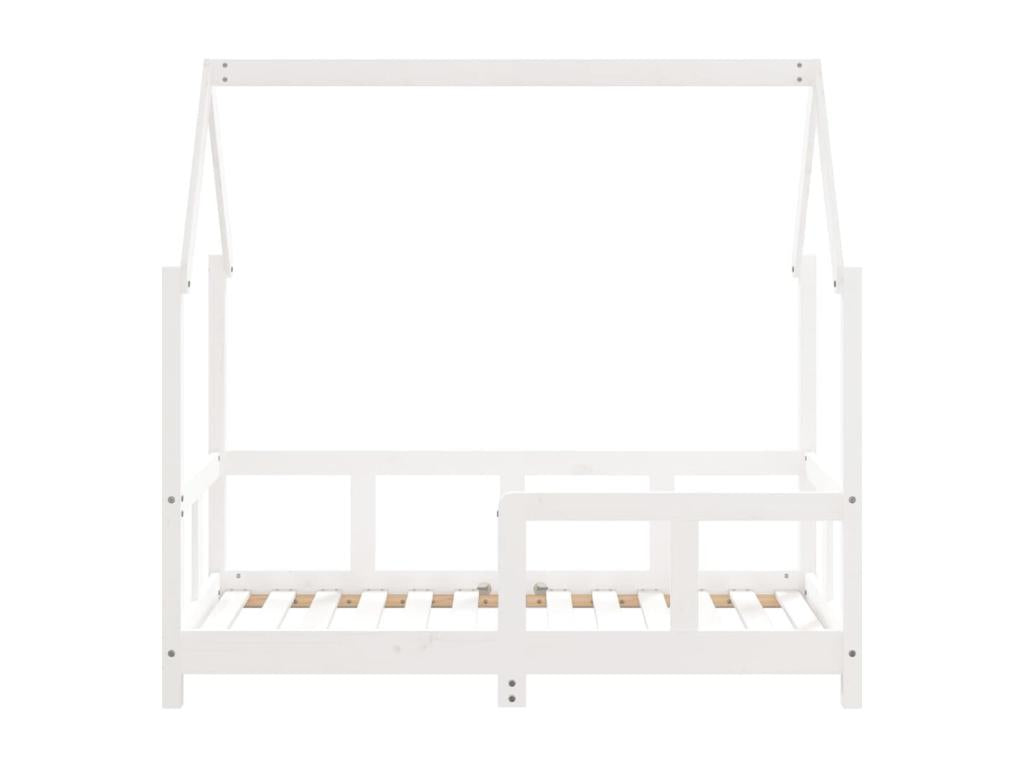 Cadre de lit pour enfant blanc 70x140 bois de pin massif TYAQ33517