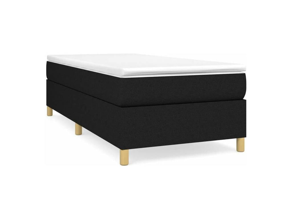 Sommier à décohaute de lit et matelas Noir 80x200 Tissu SQFW22215