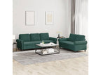 Ensemble de canapés 2 pièces avec coussins Vert foncé Velours UKRV38680