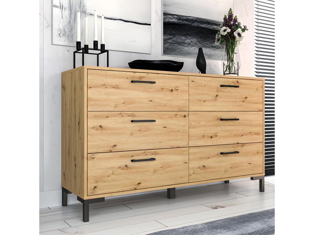 Buffet 6 tiroirs Décohaute Bois MTYJ20582