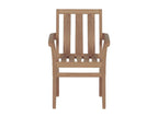 Chaises de jardin empilables avec coussins lot de 8 Teck solide RPLG26195