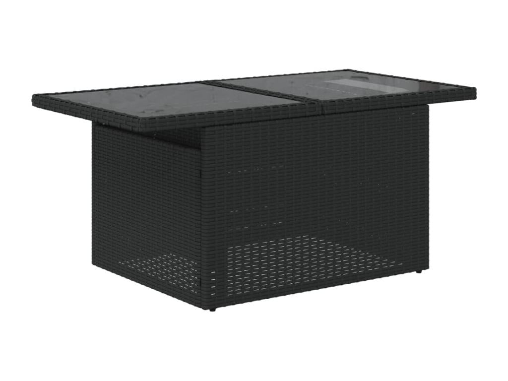 Salon de jardin 8 pièces avec coussins noir résine tressée NMME39304