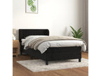 Lit à sommier tapissier avec matelas Noir 90x190 cm Velours HOZQ61195