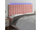 Tête de lit à LED Rose 180x5x118/128 cm Velours WNYX56289