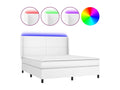 Sommier à Domopure de lit matelas LED Blanc 160x200 Similicuir NERI86974
