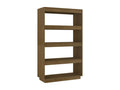 Bibliothèque/Séparateur de pièce Marron miel 80x35x135 cm Pin TTRN71078