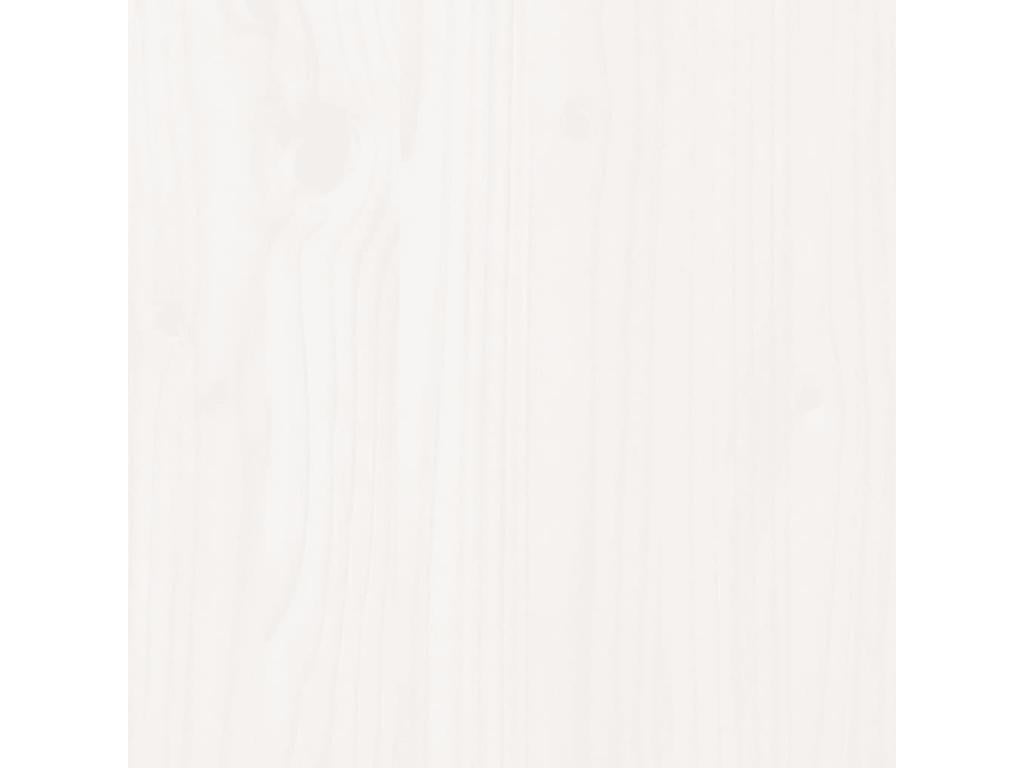 Table de chevet Blanc 79,5x38x65,5 cm Bois de pin massif ECLB21998