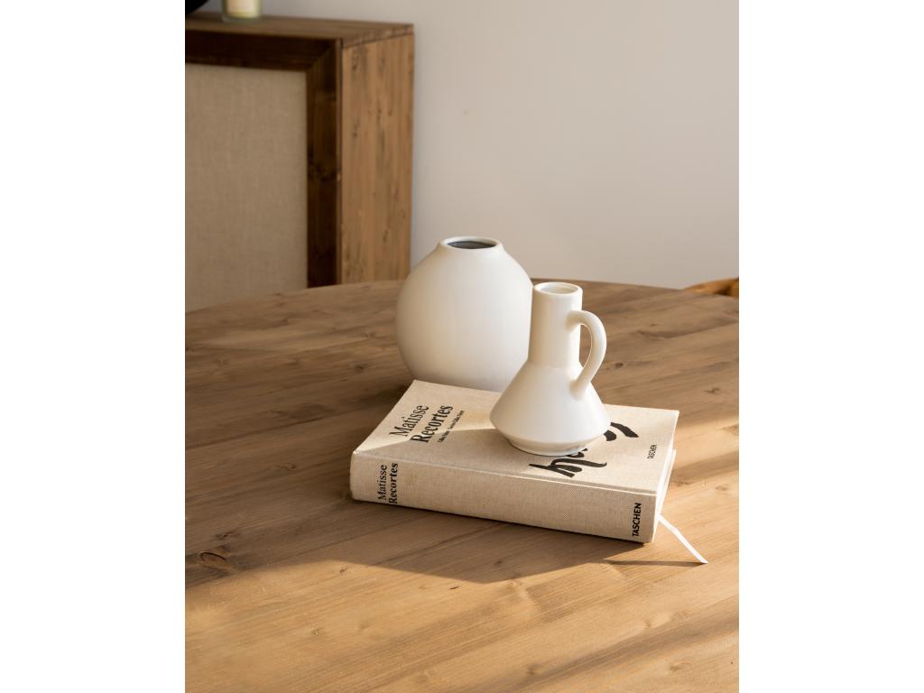 Table à manger ronde en bois de sapin vieilli de 110x75cm - Domopure SYDS25515