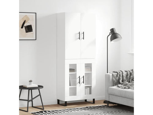 Buffet haut Blanc 69,5x34x180 cm Bois d'ingénierie ENTT41709