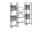 Bibliothèque Decohaute gris 155.5x24x166.5 bois d'ingénierie NSRE58360
