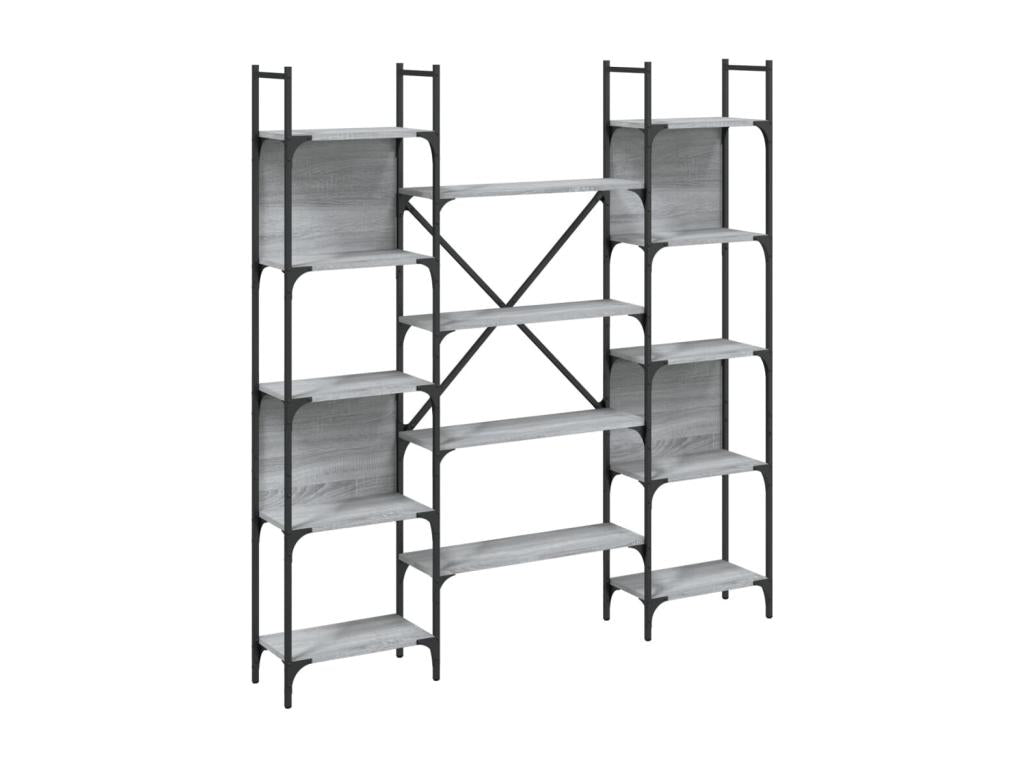 Bibliothèque Decohaute gris 155.5x24x166.5 bois d'ingénierie NSRE58360