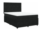 Sommier à Décohaute de lit avec matelas Noir 140x200 cm Velours QJKJ50084