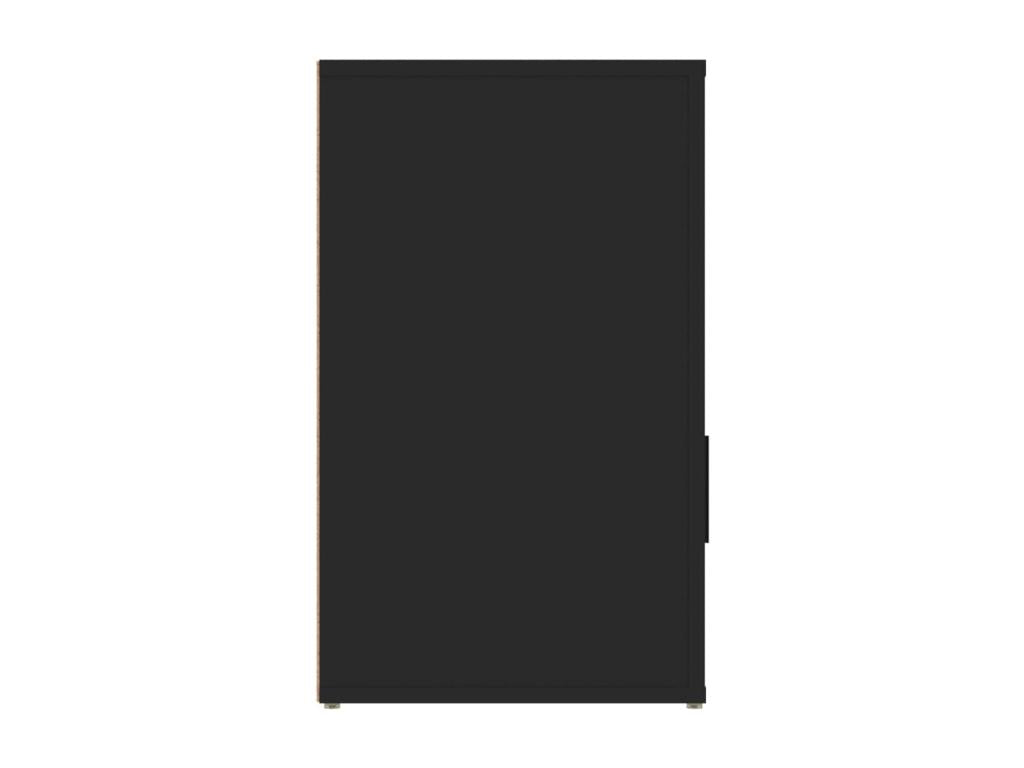 Domopure Premium - Table de chevet Noir 50x36x60 cm Bois d'ingénierie PWSY21011