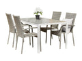 Decohaute ensemble de jardin table 90x205cm gris 4 chaises Decohaute gris. GHMQ37767