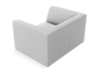 Domopure - Fauteuil Domopure en velours gris clair - 120x92x69cm HEAF68869