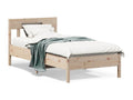 Cadre de lit sans matelas 75x190 cm bois de pin massif FMCN19802