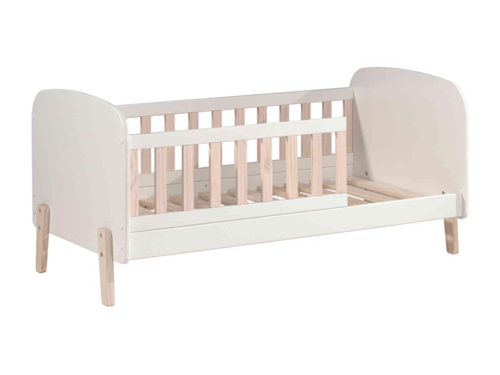 Lit enfant en bois blanc 70x140 cm - LT2034-1 AWJH22394