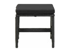Tabourets de jardin lot de 4 avec coussins Résine tressée Noir JGER81797