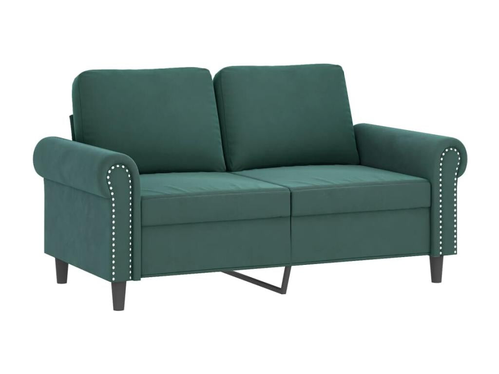Ensemble de canapés 2 pièces avec coussins Vert foncé Velours UKRV38680
