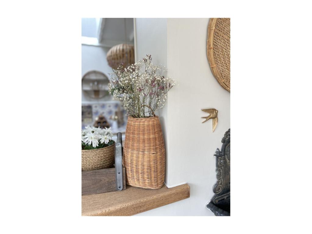 Hotte murale en rotin naturel BJZZ70241