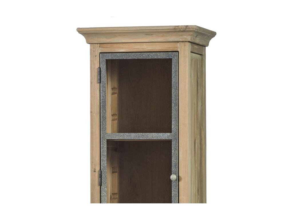 Colonne de salle de bain en bois avec porte vitrée gauche - HANOÏ OCVM24891