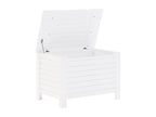 Boîte de rangement avec couvercle Decohaute blanc bois massif de pin WHQT23541