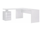 Bureau Decohaute Bureau d'angle PC Table de bureau polyvalente Bureau gain de place multi-positions Made in Italy 160x60h75 cm Blanc brillant FPXR99873