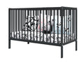 Lit bébé évolutif - Décohaute - 120x60 cm - Anthracite OAEG99679