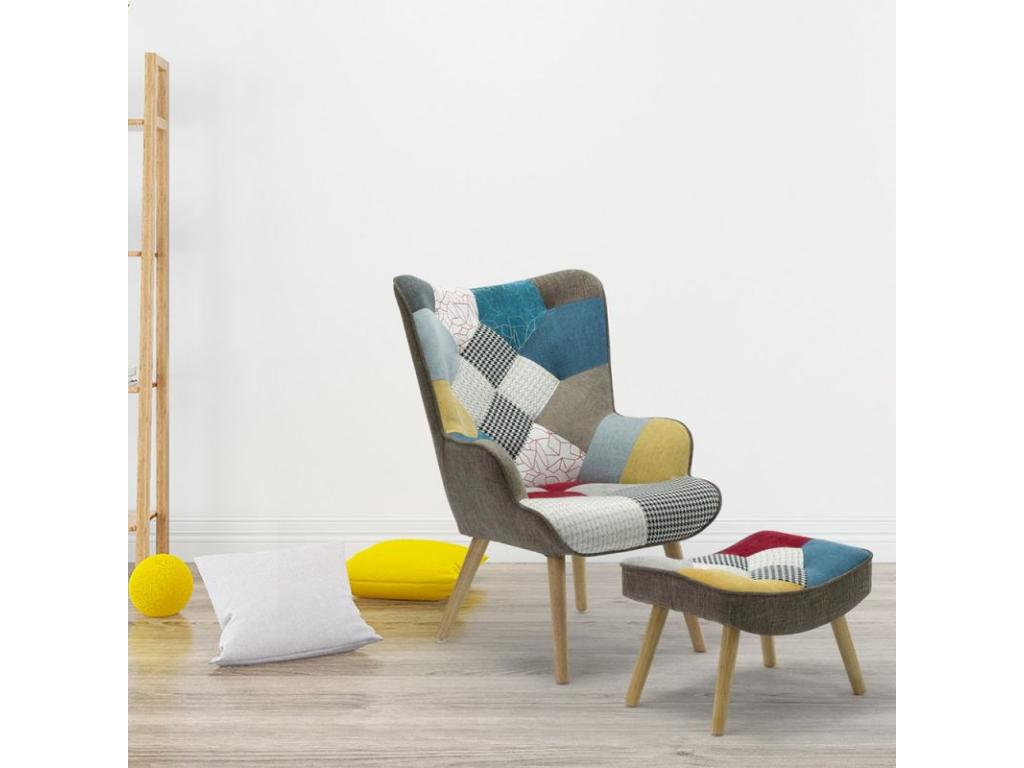 Fauteuil Scandinave / Pouf Decohaute Orle 98cm Multicolore CVEG93257